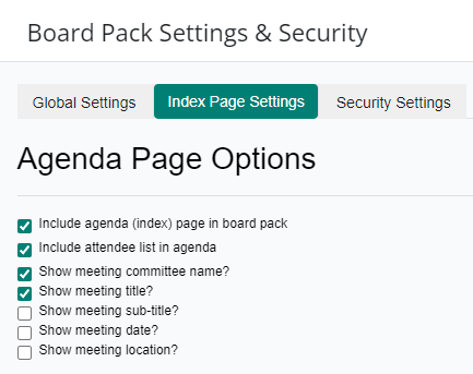 Board Packet Options