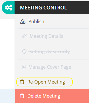 A closed meeting in read-only mode